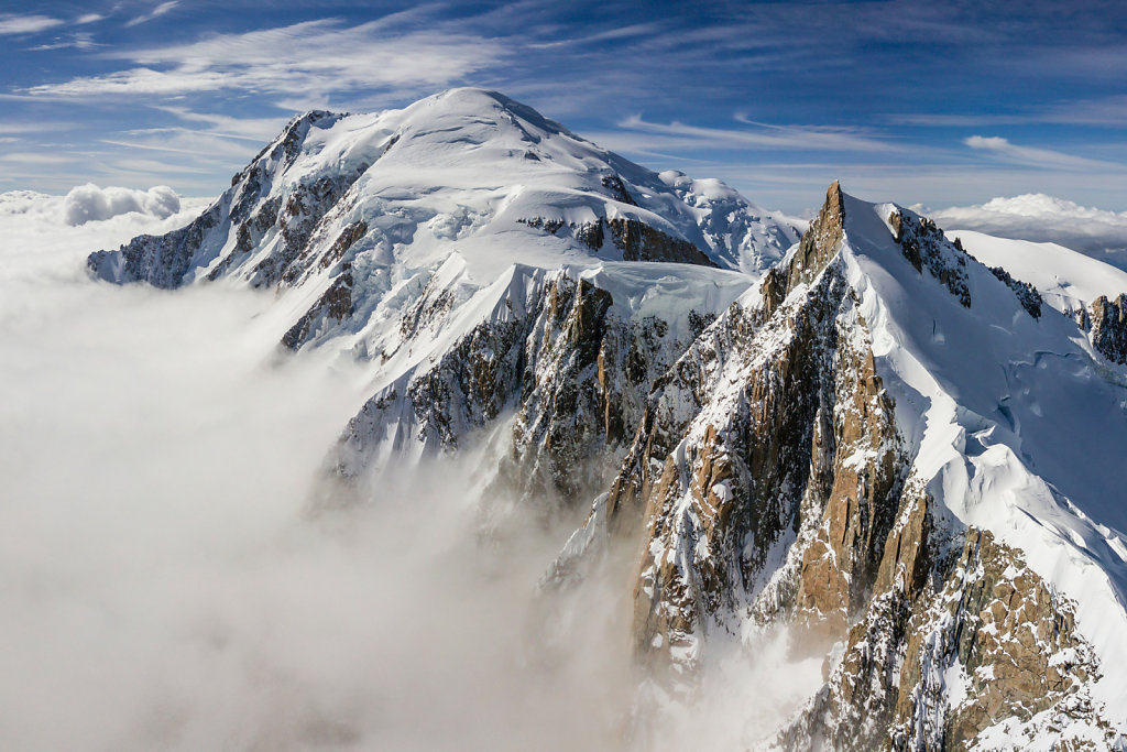 Mont Blanc, 4810m, top of Europe.